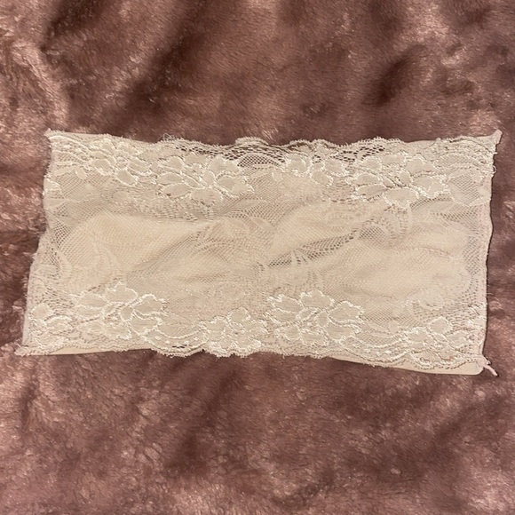 Tan Back-lace Bandeau Bra “Size-Free” - Picture 2 of 4